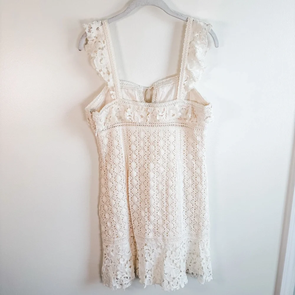 Free People Cross My Heart Crotchet Mini Dress - Picture 14 of 15